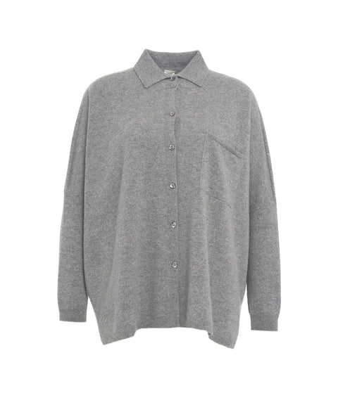 Camicia in cachemire #grigio