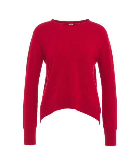 Pullover in maglia #rosso