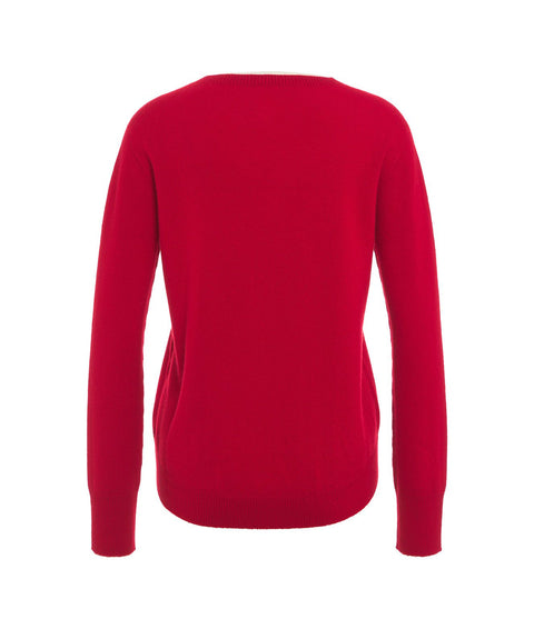 Pullover in maglia #rosso