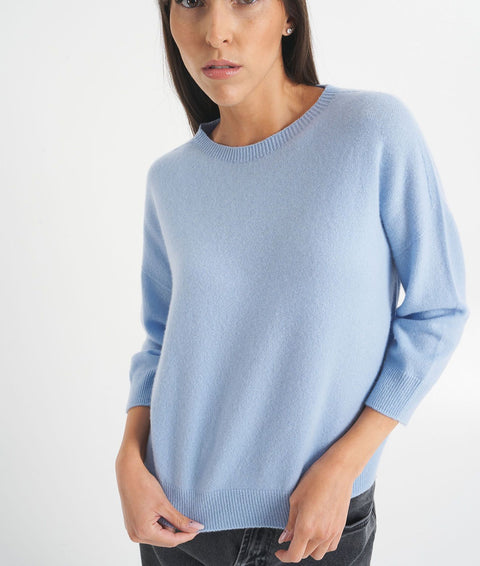 Maglione in cachemire #blu