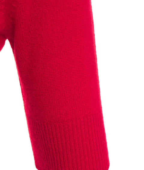 Maglia in cashmere a maniche corte #rosso