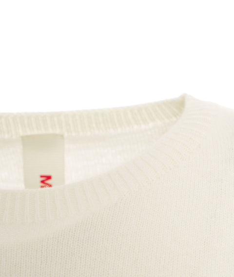 Maglia in cashmere a maniche corte #beige