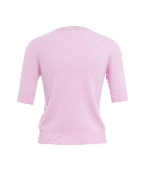 Maglia in cashmere a maniche corte #rosa