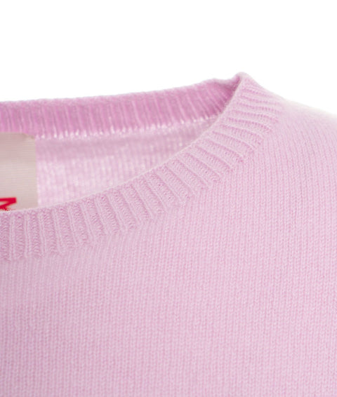 Maglia in cashmere a maniche corte #rosa