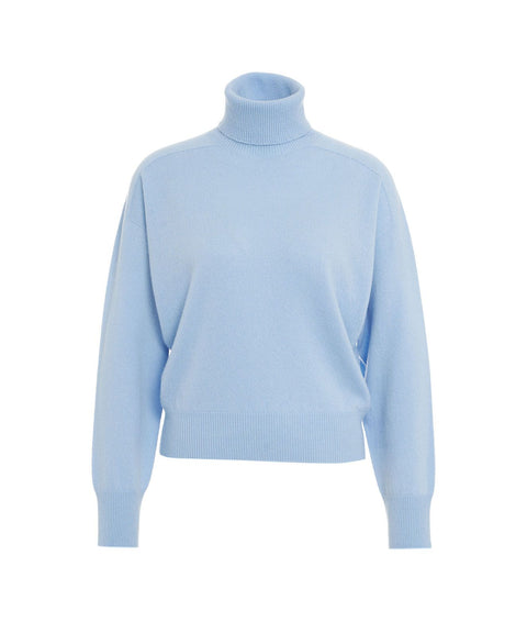 Maglione dolcevita in cashmere #blu