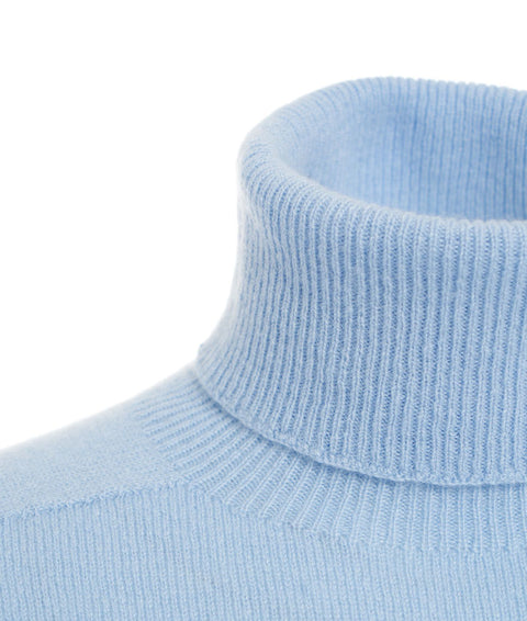 Maglione dolcevita in cashmere #blu