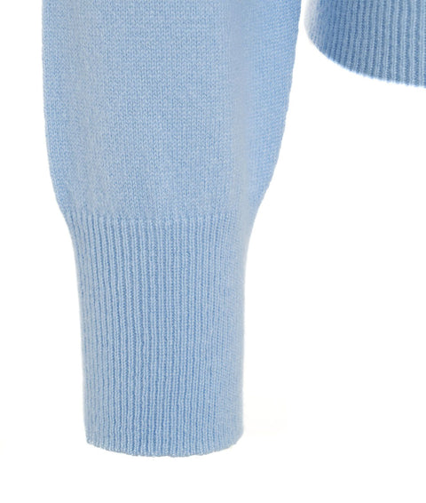 Maglione dolcevita in cashmere #blu