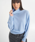 Maglione dolcevita in cashmere #blu