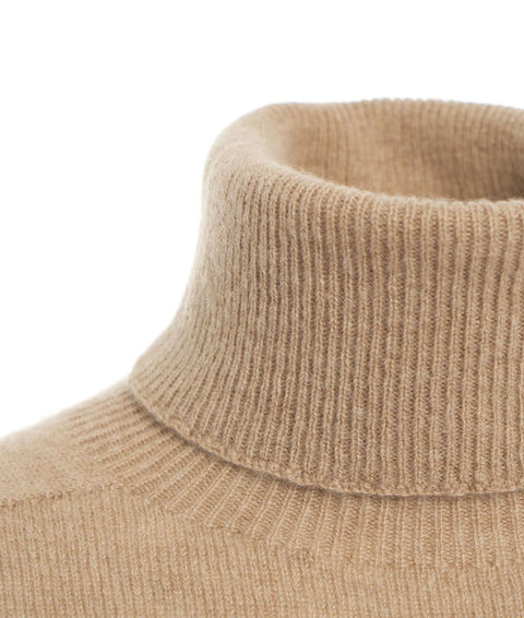 Maglione dolcevita in cashmere #beige