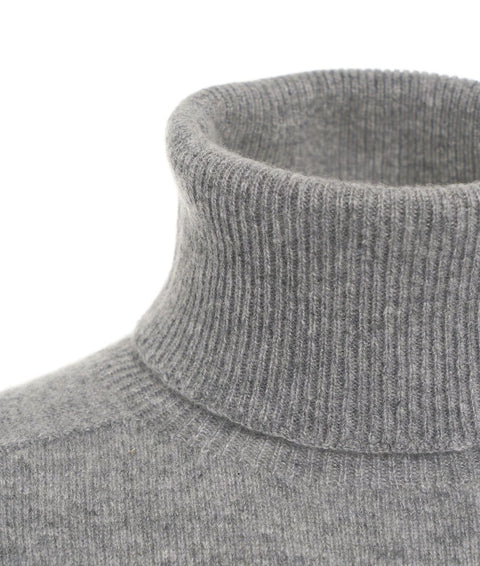 Maglione dolcevita in cashmere #grigio