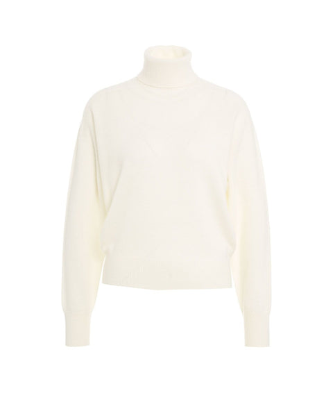 Maglione dolcevita in cashmere #bianco