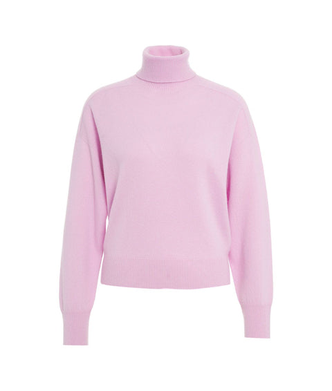 Maglione dolcevita in cashmere #rosa