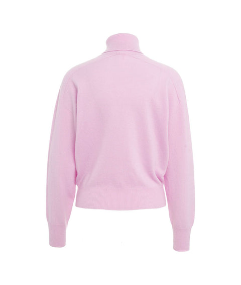 Maglione dolcevita in cashmere #rosa