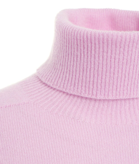 Maglione dolcevita in cashmere #rosa