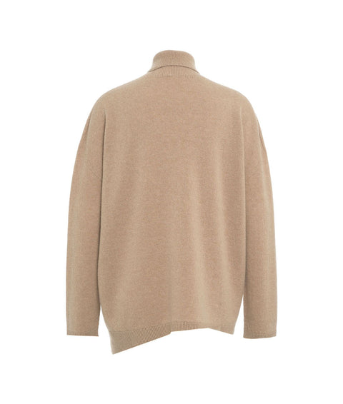 Maglione dolcevita in cashmere #beige