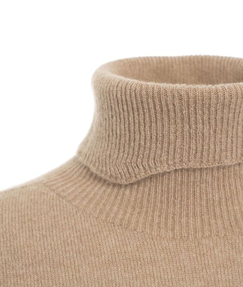 Maglione dolcevita in cashmere #beige