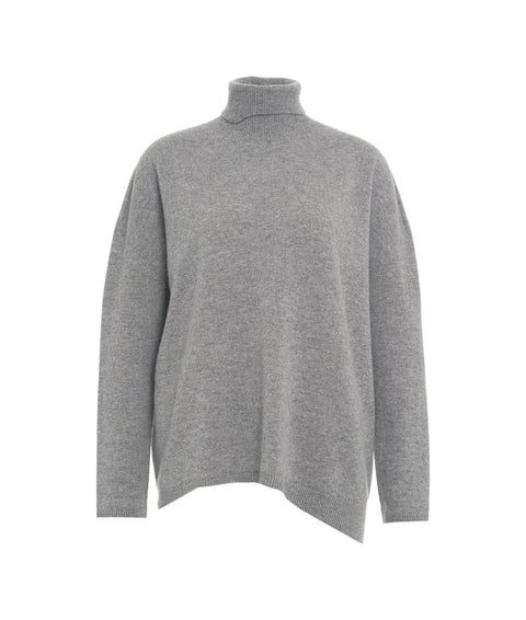 Maglione dolcevita in cashmere #grigio