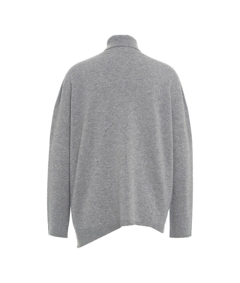 Maglione dolcevita in cashmere #grigio