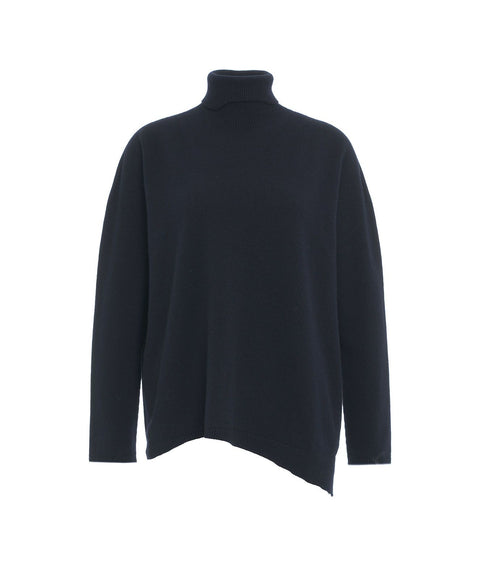 Maglione dolcevita in cashmere #blu