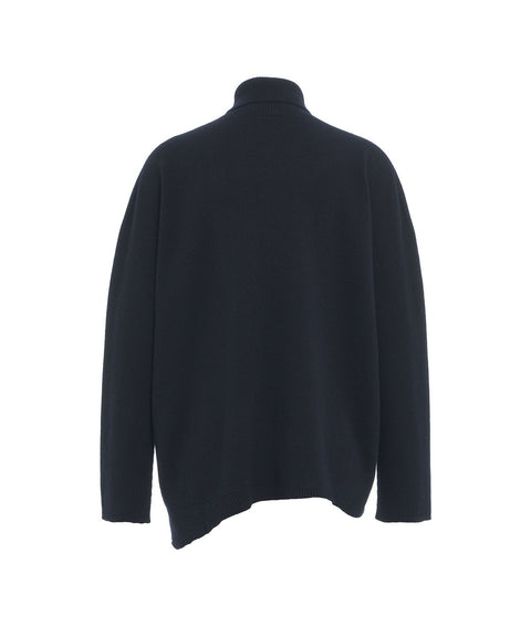 Maglione dolcevita in cashmere #blu