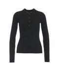 Polo in maglia merino 'Cardee' #nero