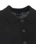 Polo in maglia merino 'Cardee' #nero