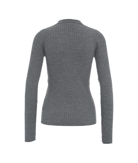 Polo in maglia merino 'Cardee' #grigio