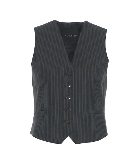 Gilet gessato 'Mister' #grigio