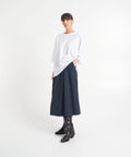 Gonna svasata in taffetà "Miss Skirt' #blu