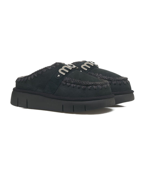 Slides con logo in metallo #nero