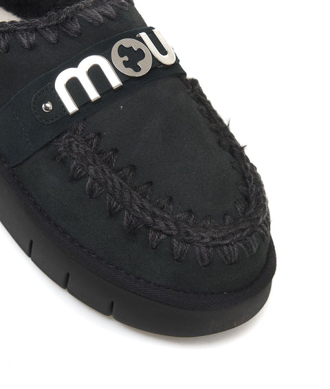 Slides con logo in metallo #nero