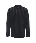 Maglione a maglia con collo a polo #nero