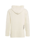 Oversize knit hoodie in lana vergine #bianco