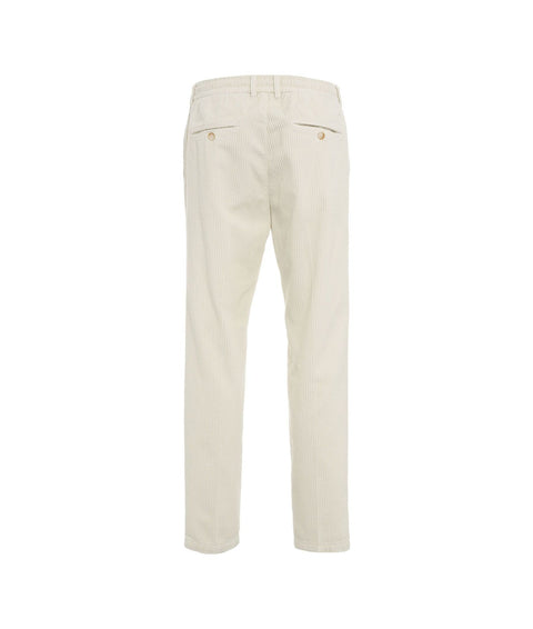 Pantaloni in velluto a coste con coulisse 'Mitte' #bianco