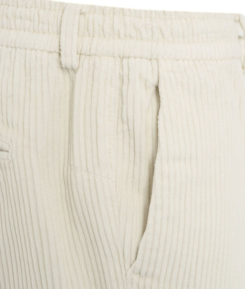 Pantaloni in velluto a coste con coulisse 'Mitte' #bianco