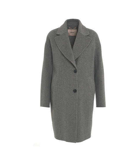 Cappotto monopetto in lana 'Diana' #grigio