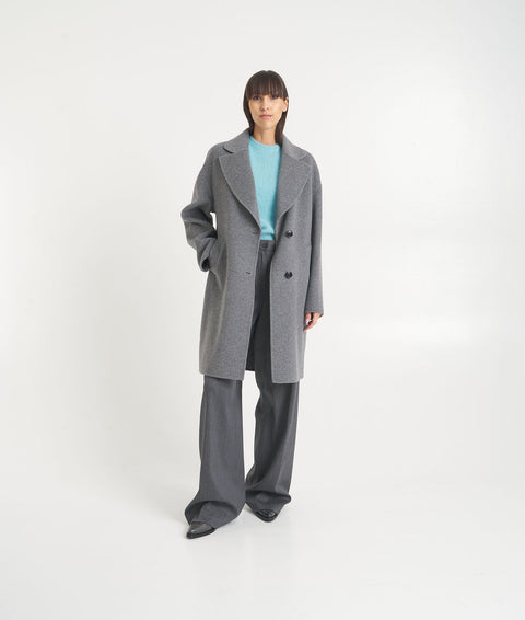 Cappotto monopetto in lana 'Diana' #grigio