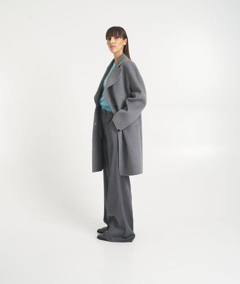 Cappotto monopetto in lana 'Diana' #grigio