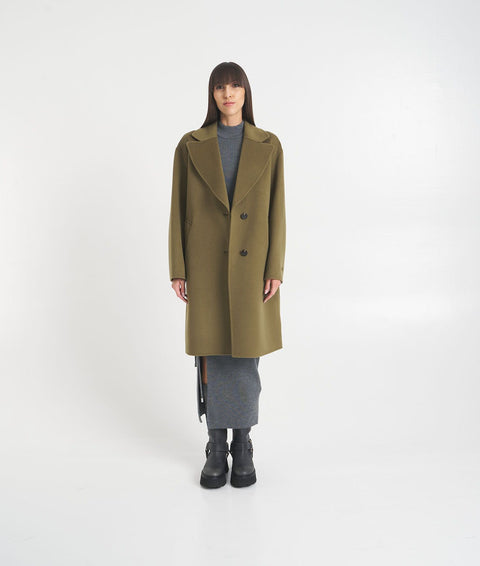 Cappotto monopetto in lana 'Diana' #verde