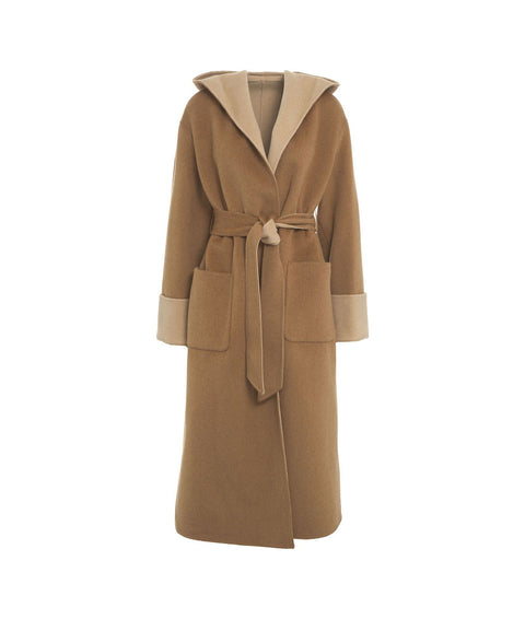 Cappotto reversibile in lana 'Franca' #beige