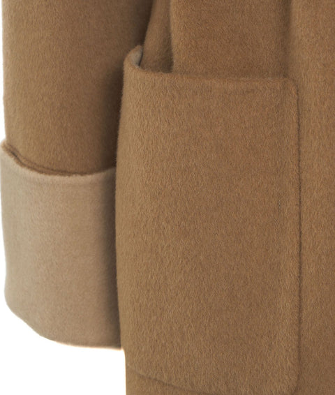 Cappotto reversibile in lana 'Franca' #beige