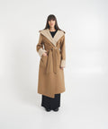 Cappotto reversibile in lana 'Franca' #beige