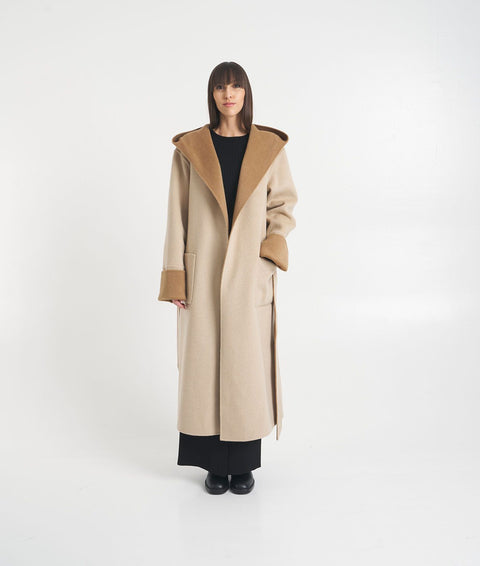 Cappotto reversibile in lana 'Franca' #beige