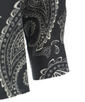 Camicetta in seta con motivo paisley #nero