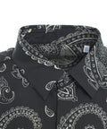 Camicetta in seta con motivo paisley #nero