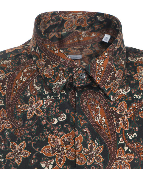 Camicetta in seta con motivo paisley #multicolore