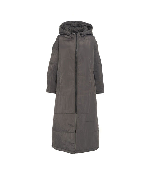 Maxi eco-down coat "Antracite"