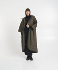 Cappotto trapuntato con maniche corte #verde