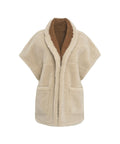 Gilet in montone eco 'Natalie' #marrone