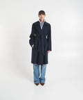 Cappotto in lana vergine 'Tigre' #blu